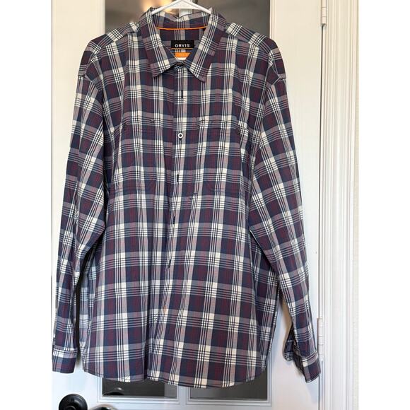 Orvis Men's Active Fit Long sleeve plaid Button Down Shirt XL - Picture 2 of 6